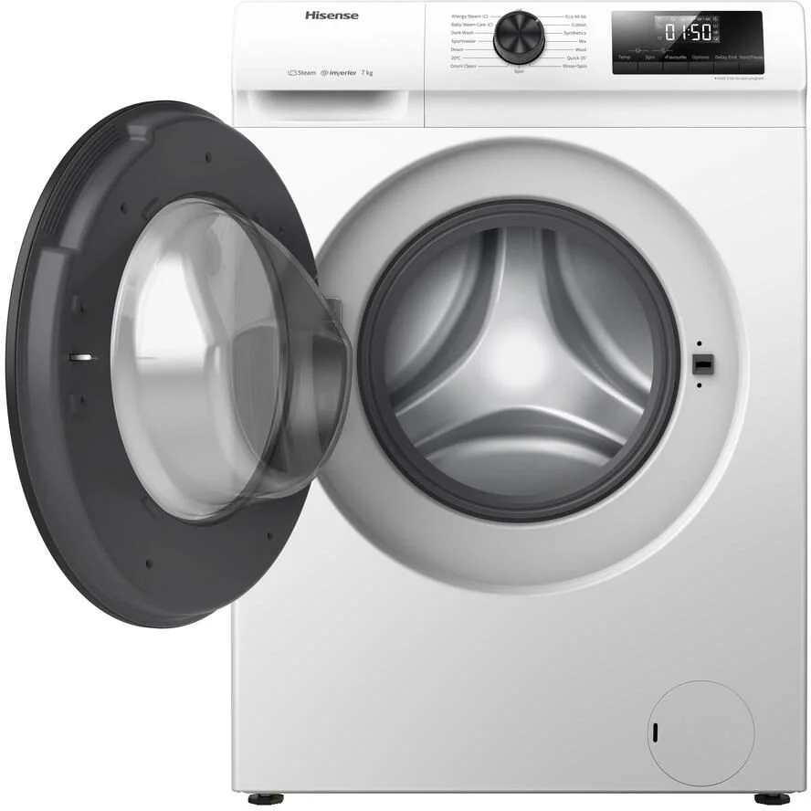 Стиральная машина Hisense WFQP7012VM белая, загрузка фронтальная 7кг, 1200 об/мин., класс: A++