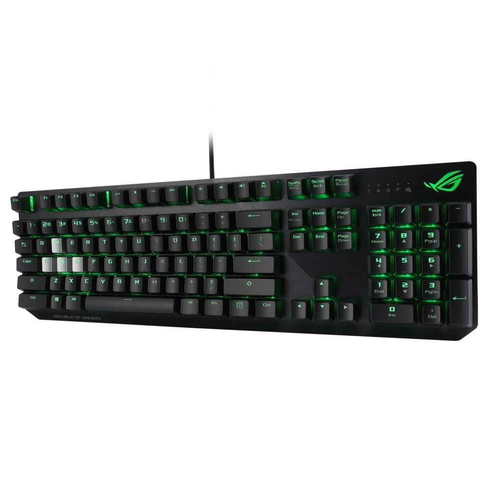 Игровая клавиатура ASUS ROG Strix Scope NX (ROG NX RED switches, аллюминивая рама, USB, RGB подсветка, 90MP0186-B0RA00)