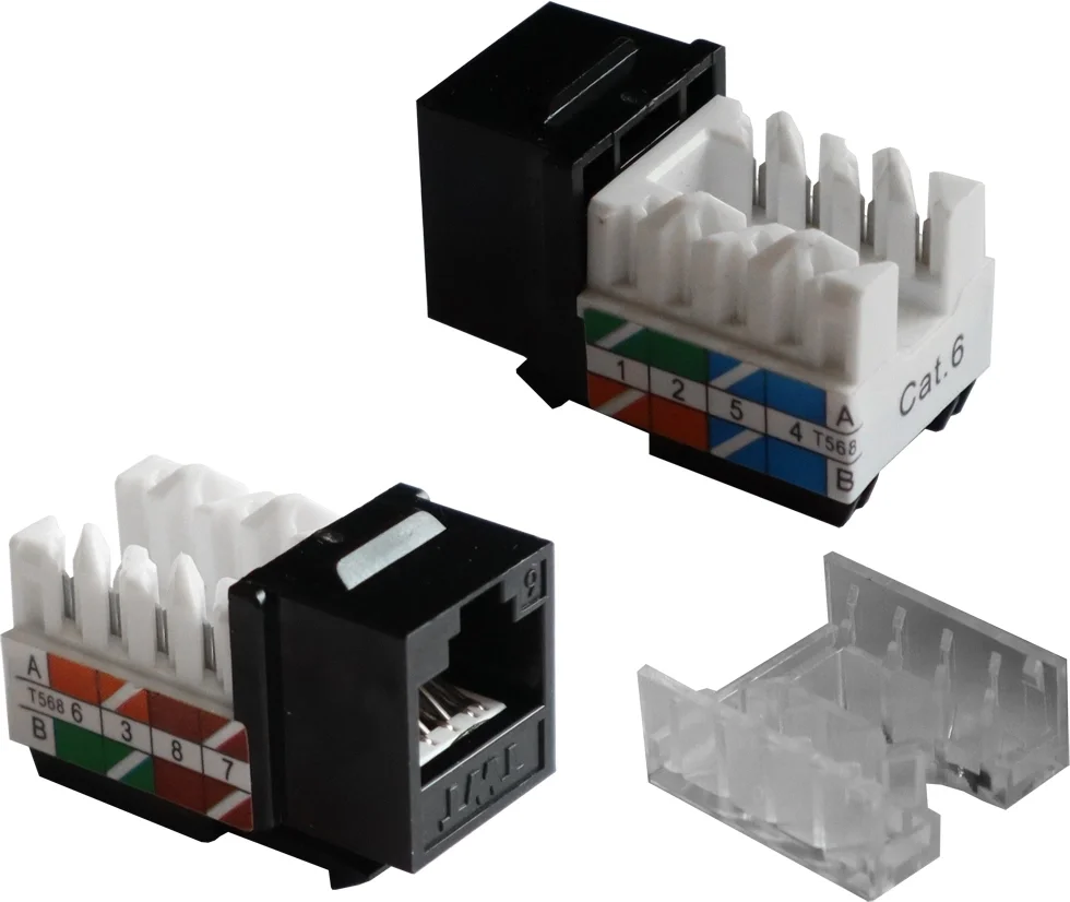 TWT-OK45UTP/6-BK Модуль Lanmaster  информ. KeystoneRJ45 1 кат.6  UTP черн. (упак.:1шт)