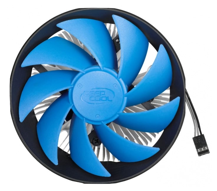 Устройство охлаждения(кулер) Deepcool Archer Bigpro Soc-AM5/AM4/1151/1200 черный/синий 4-pin 24-30dB Al+Cu 125W 380gr Ret (DP-MCAC-ABGP)