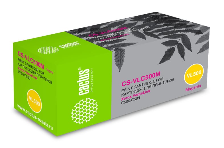 -/ Картридж лазерный Cactus CS-VLC500M 106R03878 пурпурный (2400стр.) для Xerox VersaLink C500/C505