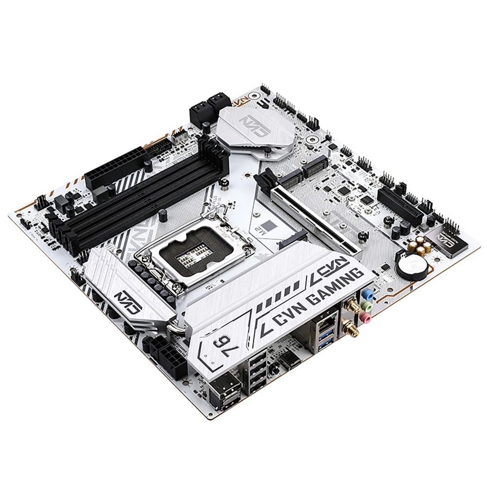 Материнская плата Colorful CVN B760M-PLUS FROZEN WIFI D5 V20 B760, LGA1700, 4*DDR5, 1*PCIEx16, 1*PCIEx4, 3*M.2, 2*TypeC, 4*USB3.2Gen1, 6*USB2.0, 4*SATA3.0, 2.5G, DP, HDMI, M-ATX, RTL