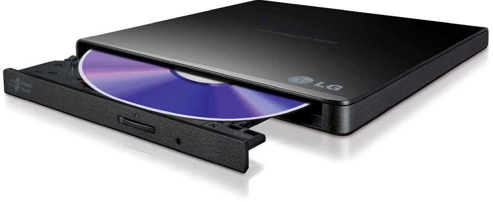 Внешний оптический привод Slim LG GP57EB40 (USB, DVD-RW, черный) RTL