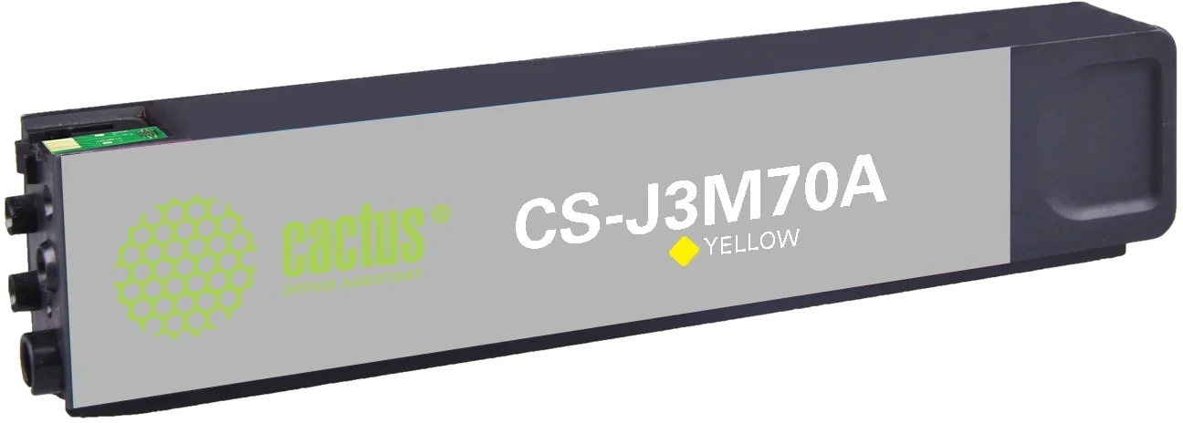 Картридж струйный Cactus CS-J3M70A (981A) желтый пигментный (120 мл) для HP PageWide 556dn Enterprise/586dn
