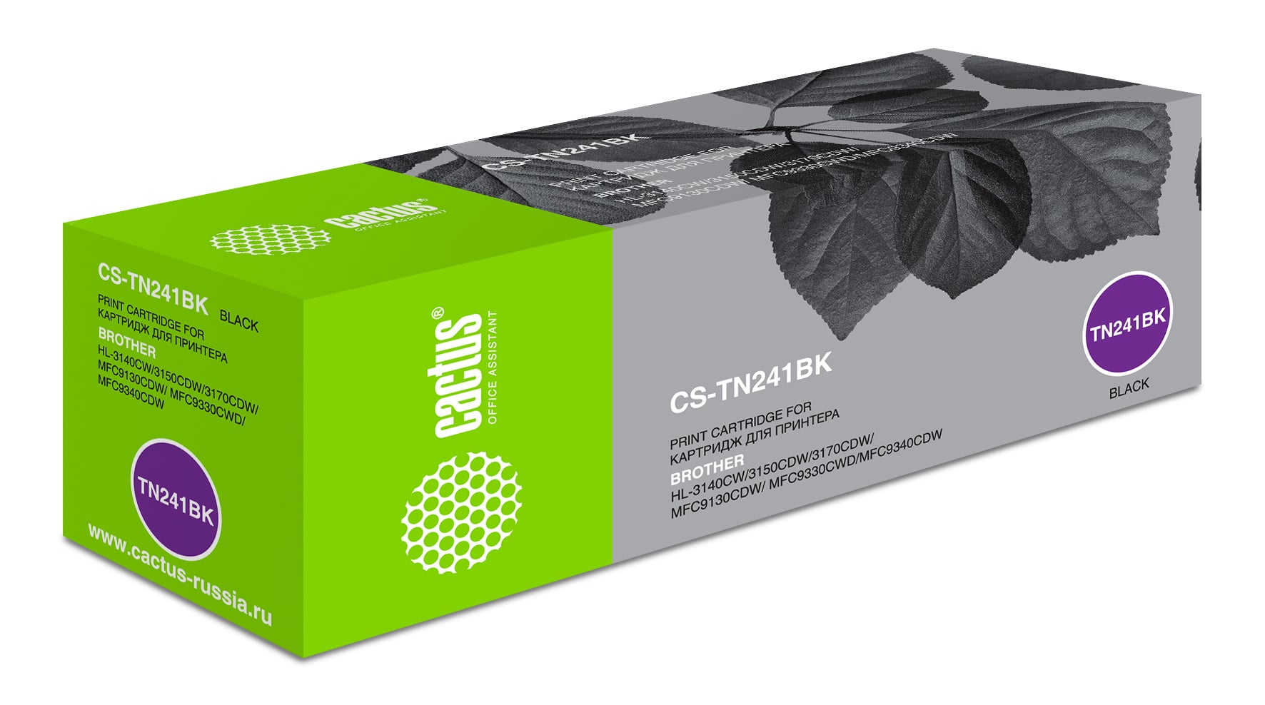 Картридж лазерный CACTUS CS-TN241BK (TN-241Bk) black ((2500стр.) для Brother HL-3170CDW) (CS-TN241BK)