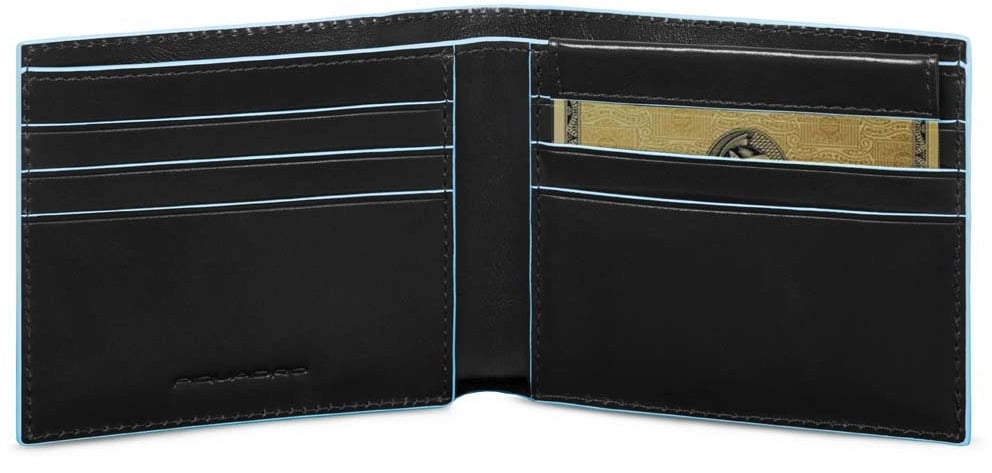 Кошелек мужской Piquadro Blue Square PU3891B2R/N, натур.кожа, черный