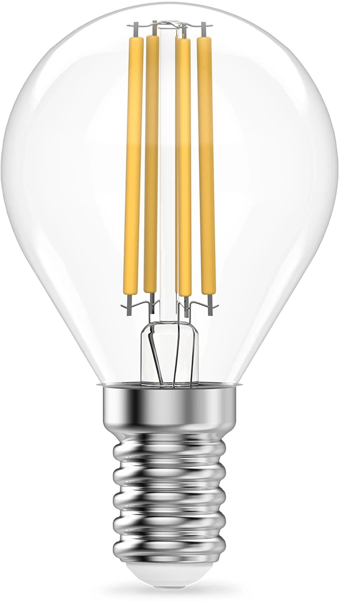 Лампа филам. Gauss Filament 8Вт цок.:E14 шар 220B св.свеч.бел.нейт. (упак.:10шт) (52128)