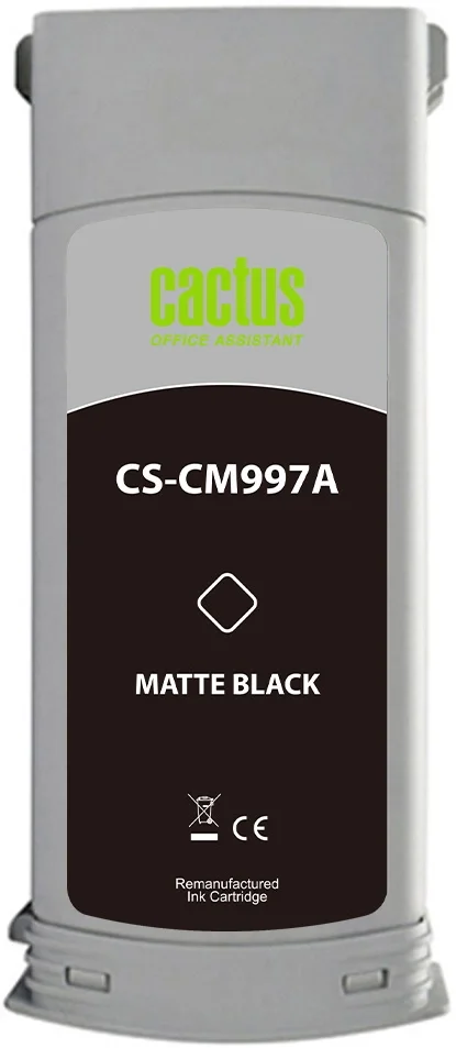 Картридж струйный Cactus CS-CM997A №761 черный матовый (775мл) для HP DesignJet T7100/Т7200 с чипом