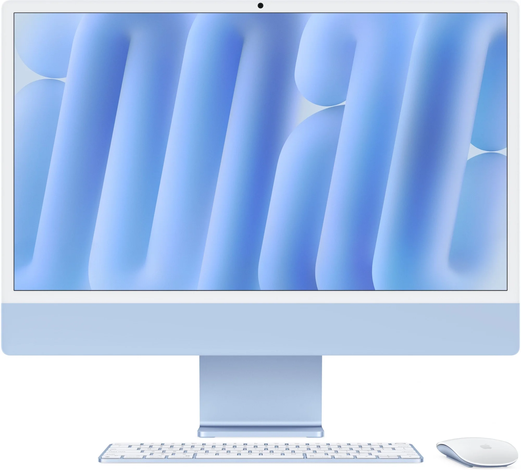 Моноблок Apple iMac A3137 24" 4.5K M4 10 core (4) 16Gb SSD 256Gb 10 core GPU macOS WiFi BT 143W клавиатура мышь Cam синий 4480x2520