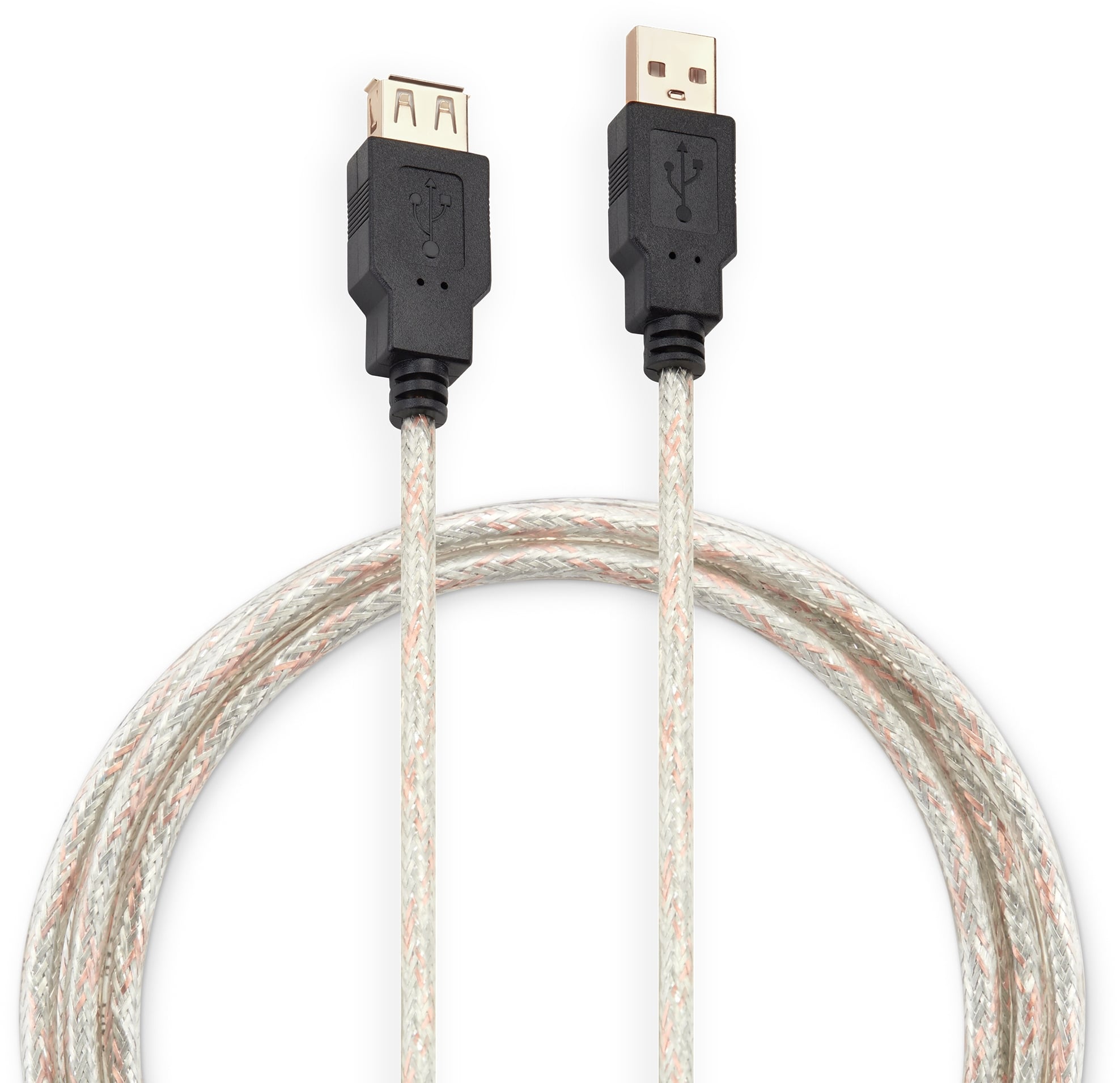 Кабель удлинительный USB A (M) - USB A (F), 1.8м, Buro USB2.0-AM-AF-S