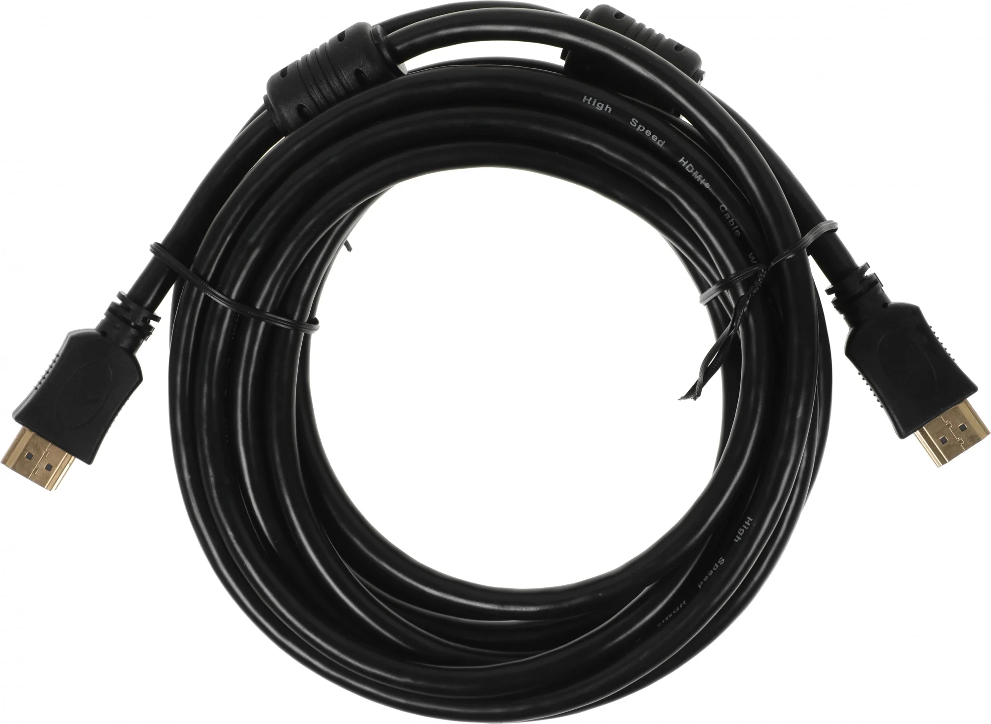 Кабель аудио-видео Buro BU-HDMI-v1.4-5M-FF HDMI (m)/HDMI (m) 5м. феррит.кольца позолоч.конт. черный