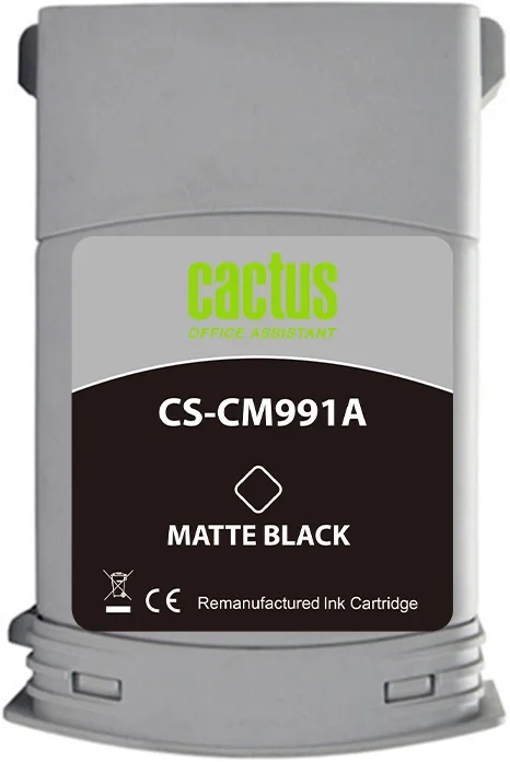 Картридж струйный Cactus CS-CM991A №761 черный пигментный (400мл) для HP DesignJet T7100/Т7200 с чипом