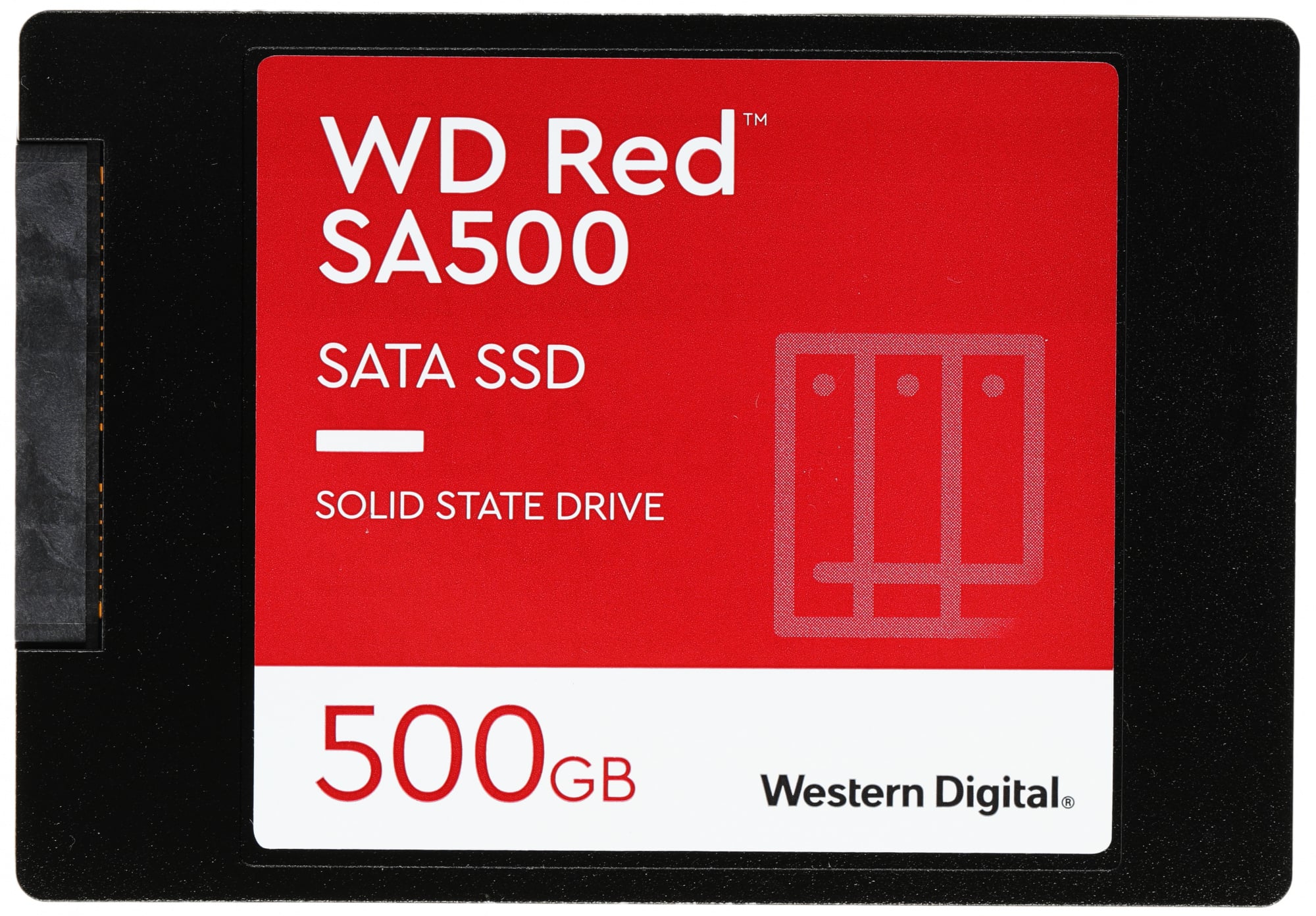 Твердотельные накопители/ WD SSD Red SA500 NAS, 500GB, 2.5" 7mm, SATA3, R/W 560/530MB/s, IOPs 95 000/85 000, DRAM buffer, TBW 350, DWPD 0.4 (12 мес.)