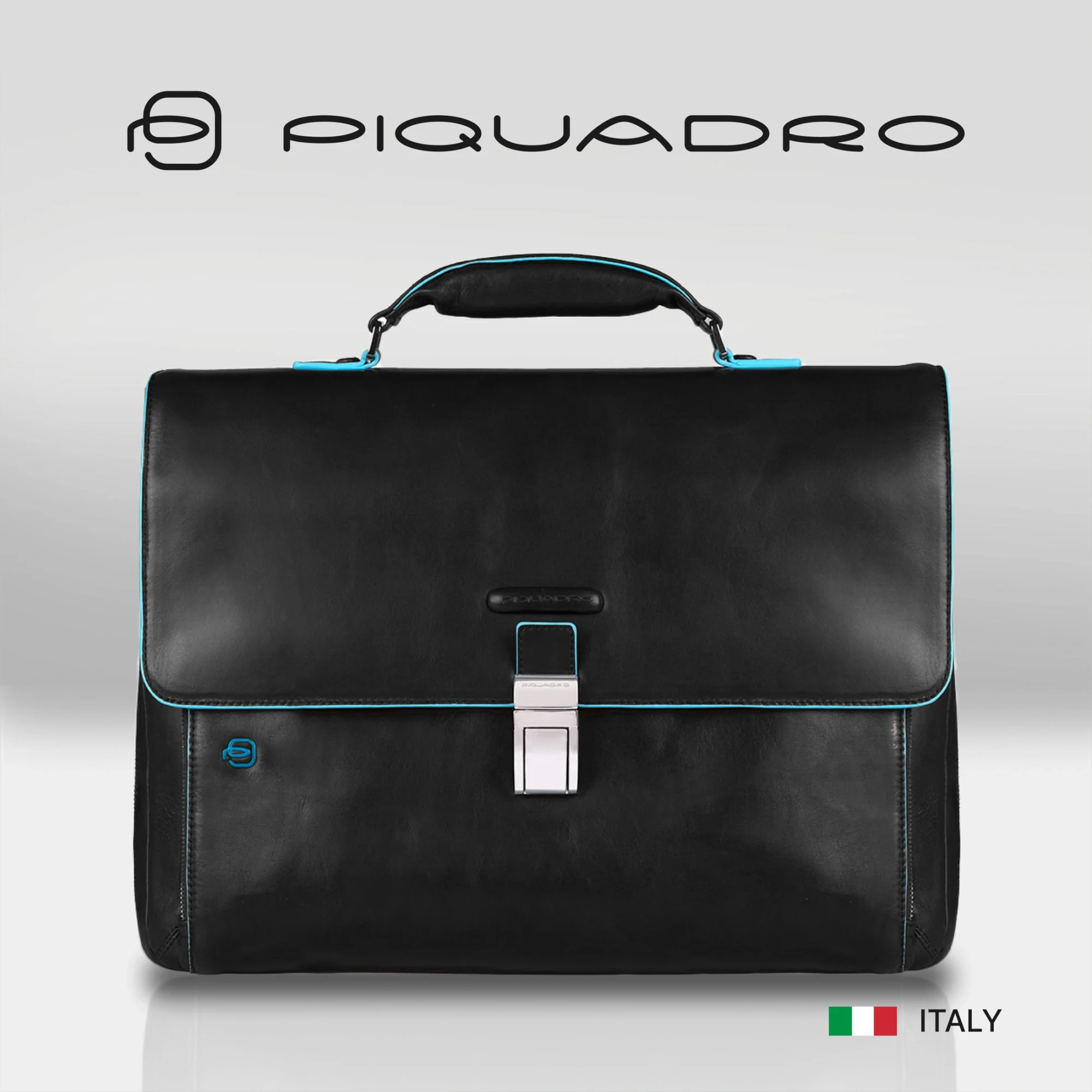Портфель Piquadro Blue Square CA3111B2/N, черный, натур.кожа/нейлон