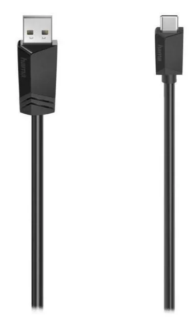 Кабель Hama 200631 USB A (m)-USB Type-C (m) 0.75м черный