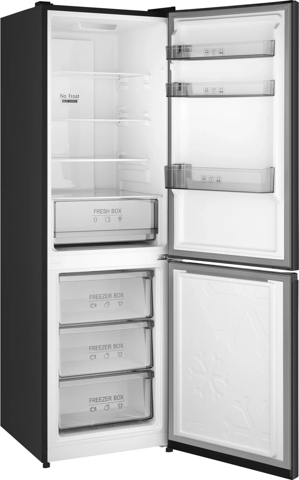 Холодильник Weissgauff WRK 185 Total NoFrost Inverter Black 2-хкамерн. черный инвертер