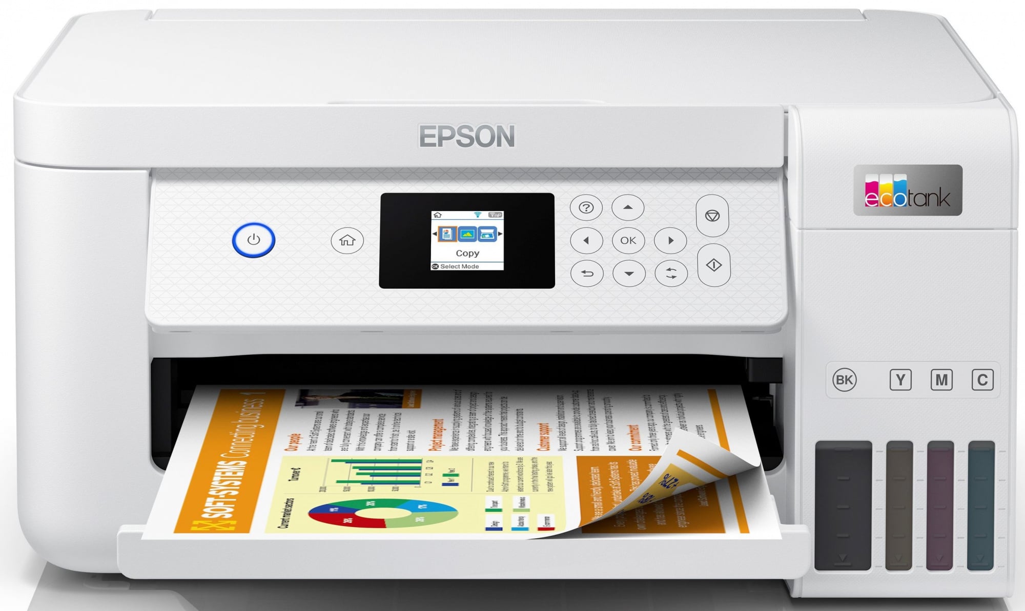 МФУ струйный EPSON EcoTank L4260 белый (A4, принтер/сканер/копир, 5760x1440dpi, до33чб/15цв.ppm, СНПЧ, Ink001, Duplex, WiFi, USB) (C11CJ63513)