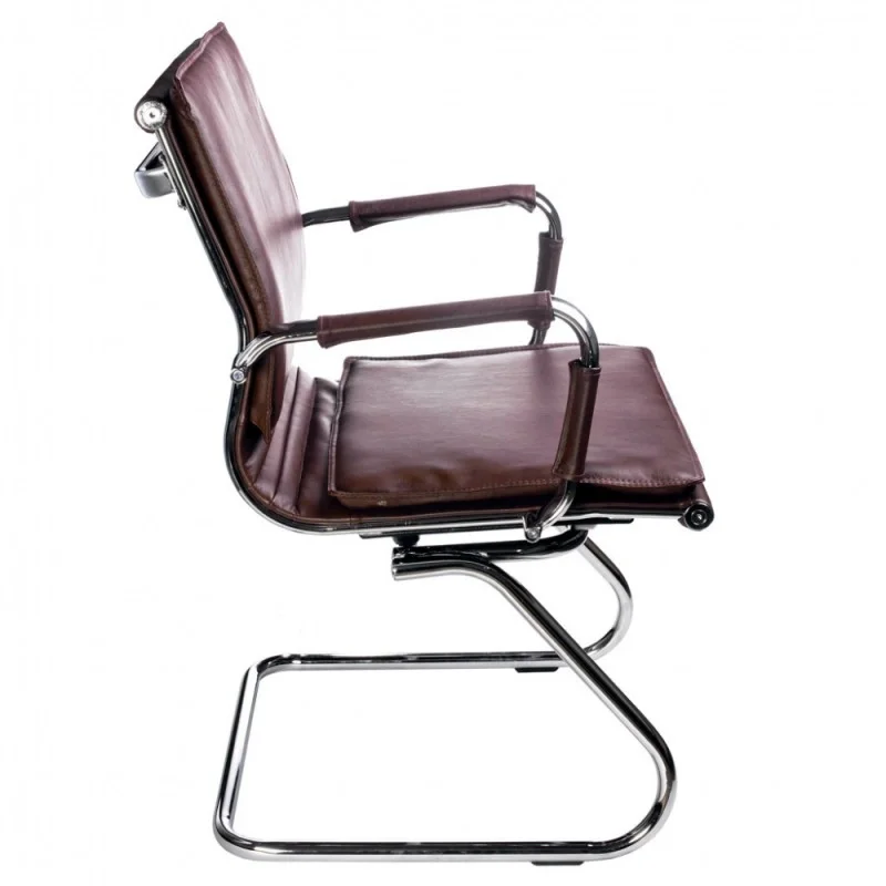 Кресло Бюрократ CH-993-Low-V/Brown коричневый, экокожа, 120 кг, механизм качания, низкая спинка