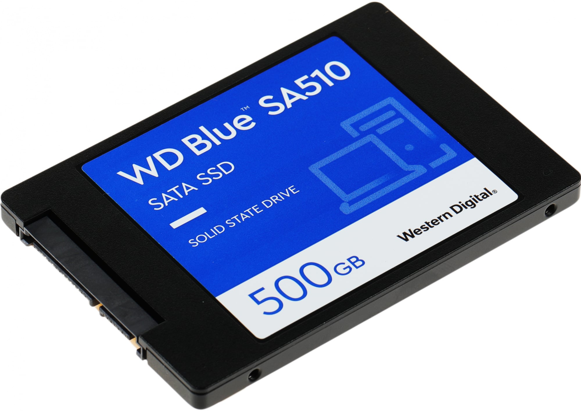 Твердотельный накопитель/ WD SSD Blue SA510, 500GB, 2.5" 7mm, SATA3, R/W 560/510MB/s, IOPs 90 000/82 000, TBW 200, DWPD 0.2 (12 мес.)