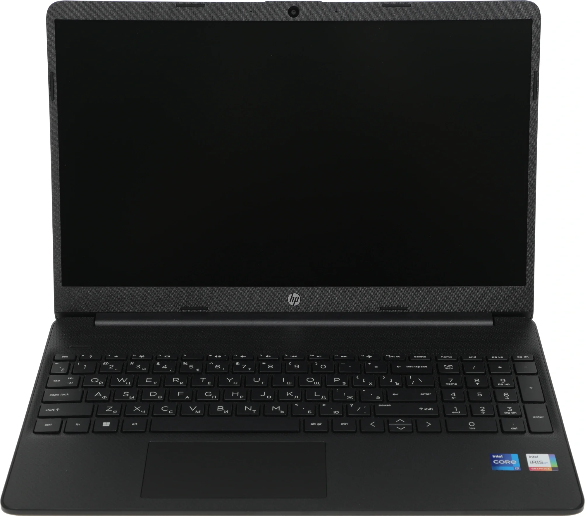Ноутбук HP15s-fq5035ny 15.6"(1920x1080)/Intel Core i7 1255U(1.7Ghz)/8192Mb/512PCISSDGb/noDVD/Int:Intel Iris Xe/Cam/WiFi/41WHr/war 1y/Jet black/DOS (737U1EA)