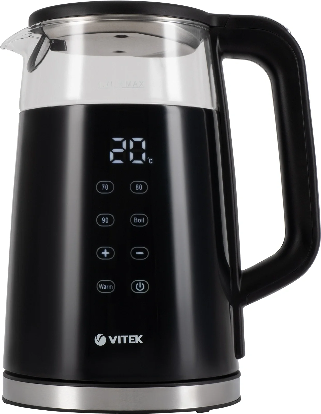 Чайник электрический Vitek VT-8827 1.7л. 2200Вт разноцветный корпус: стекло/металл