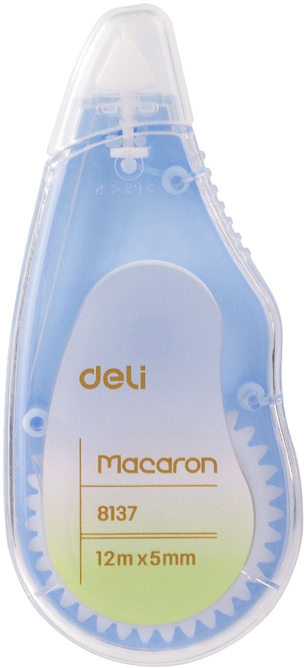 Лента корректирующая Deli E8137 12мx5мм, ассорти, корпус белый, блистер