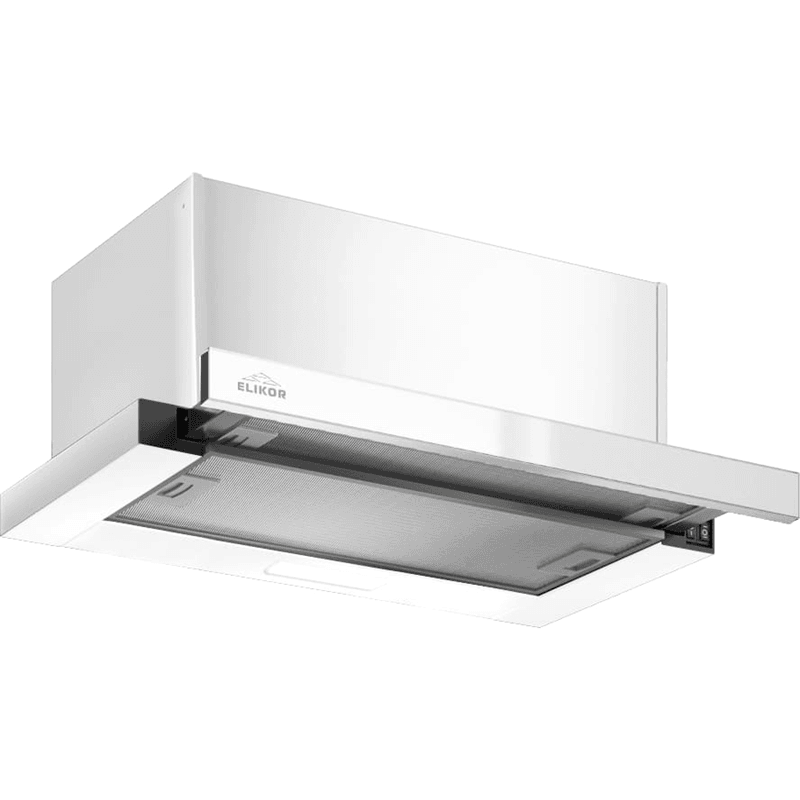 Retail&Kitchen, BEST, Кухонная вытяжка ELIKOR КВ Slide Glass 60П-1000, белый/белое стекло