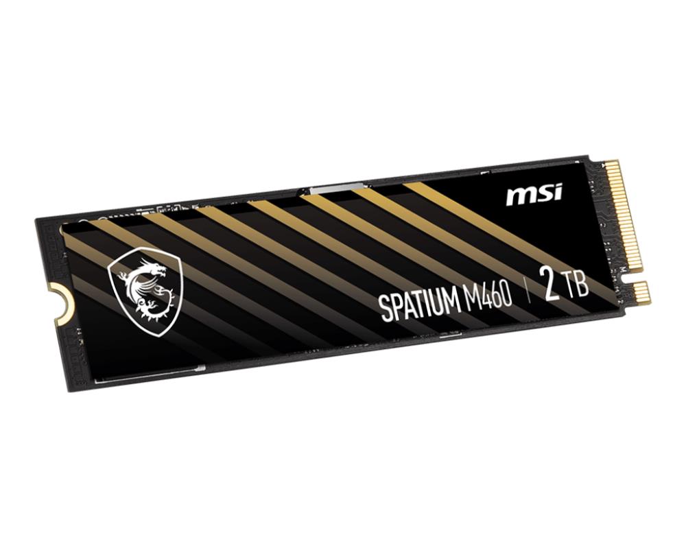 SSD жесткий диск PCIE 4.0 NVME M.2 1TB SPATIUM M460 1TB MSI