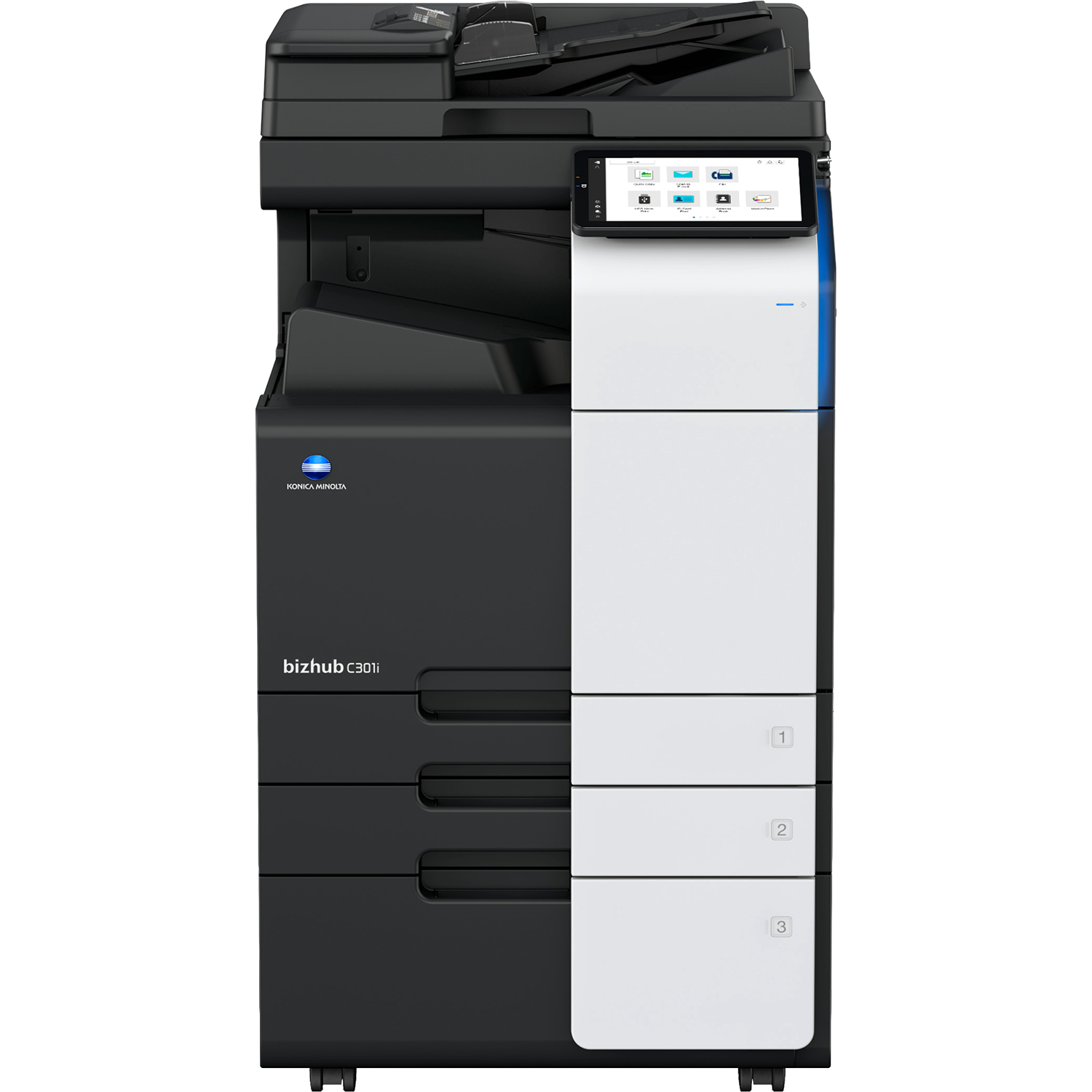 МФУ лазерное Konica Minolta bizhub C301i (A3, 30 стр./мин, без крышки и ADF, без тумбы, без картриджей, без кабеля питания, запуск только инженером платно)