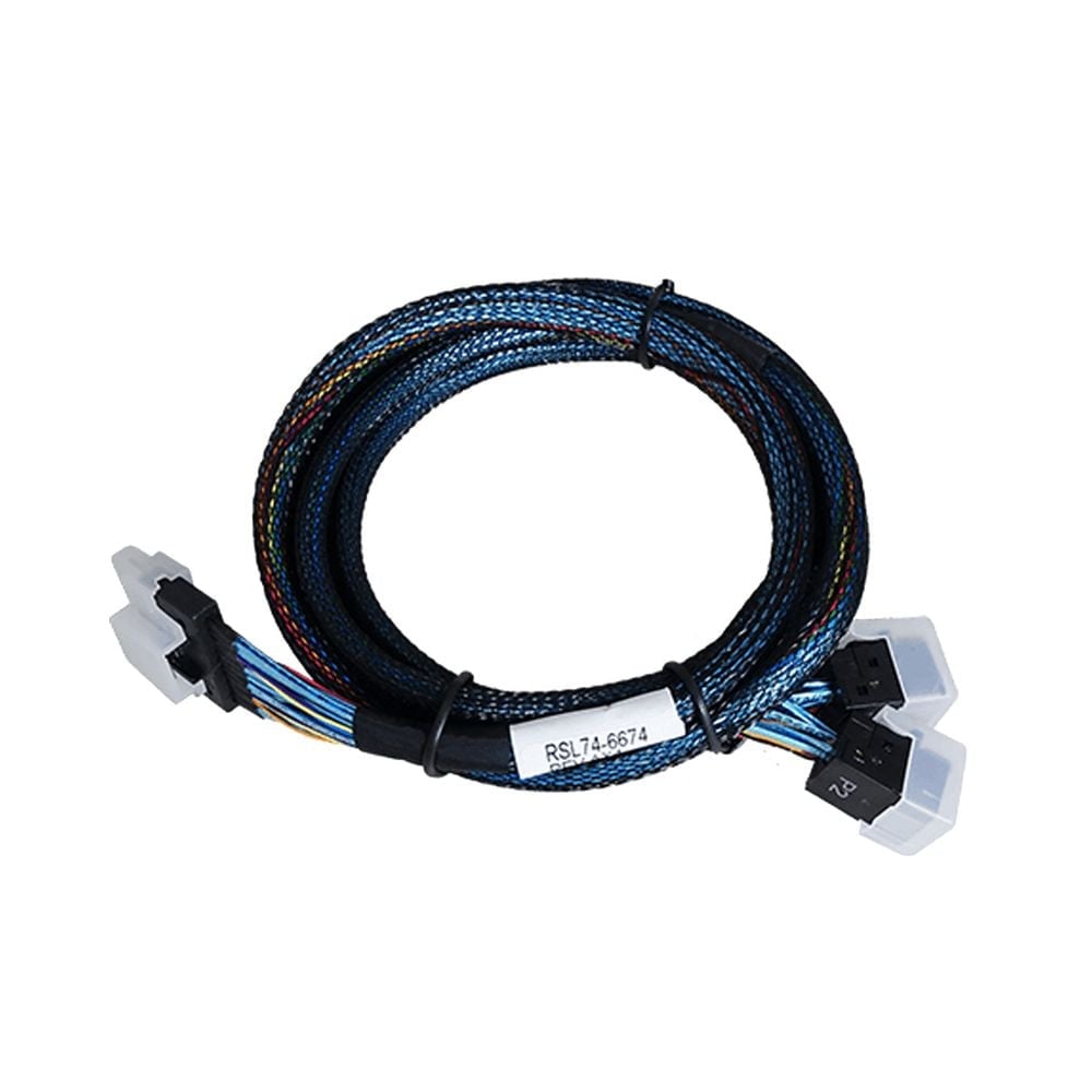 Кабель Luxshare L285SL015-SD-R    Slimline  SASx8  -to- 2 HDmSAS x4,1m, (аналог Broadcom 05-60003-00) 