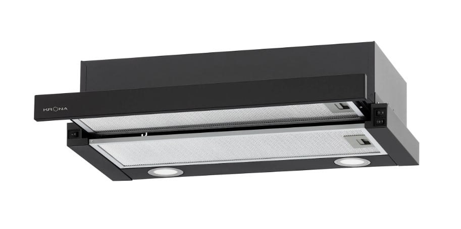 В/о  Krona KAMILLA T 600 BLACK (2 мотора) вытяжка кухонная
