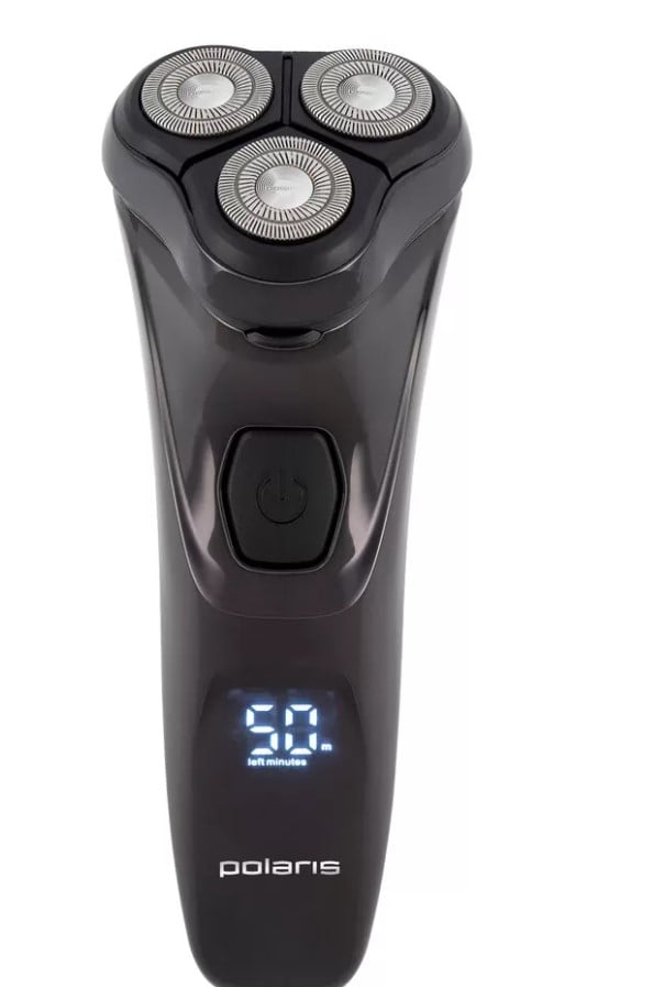 Бритва Polaris PMR 0415 R PRO 4D (аккум./сеть LI-ION, 3 головки, сухое/влажное бритье) черный