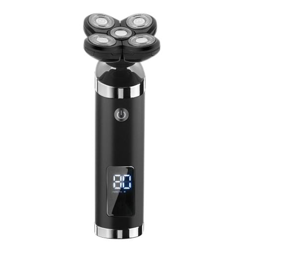Бритва Centek CT-2151 (черн) ротор 4D, ВЛАЖНОЕ БРИТЬЁ, 5 плав.голов, USB, зарядка 1 час, LiIon800мAч