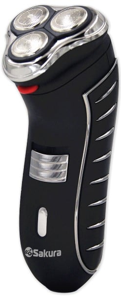 Бритва электрич Sakura SA-5414BK 3гол триммер сух.бритьё аккум