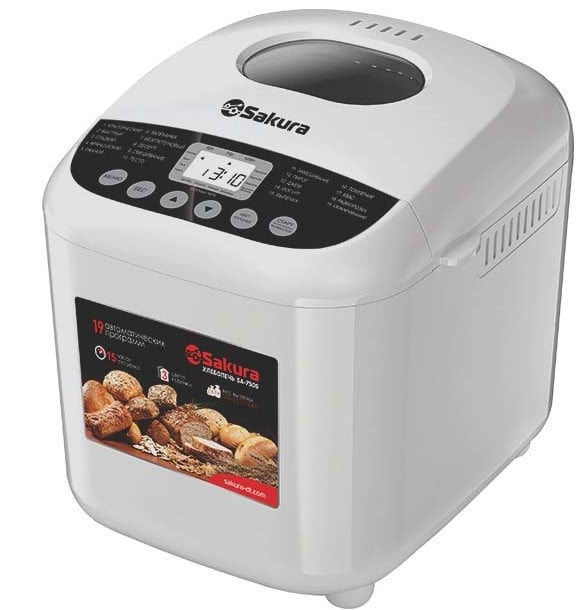 Хлебопечь Sakura SA-7506 600Вт 19прогр 500/750/1000гр