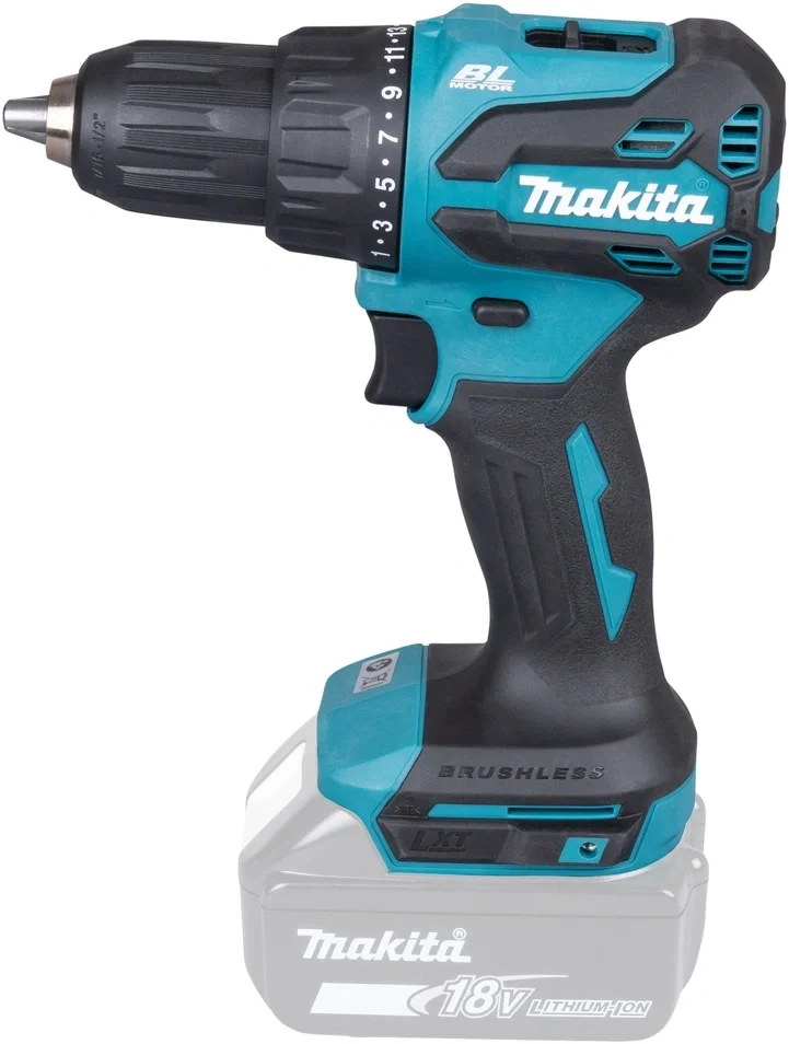 Дрель-шуруповерт ударная аккумуляторная Makita LXT 18В BL XPT, 13мм, 50/27Нм DHP490Z