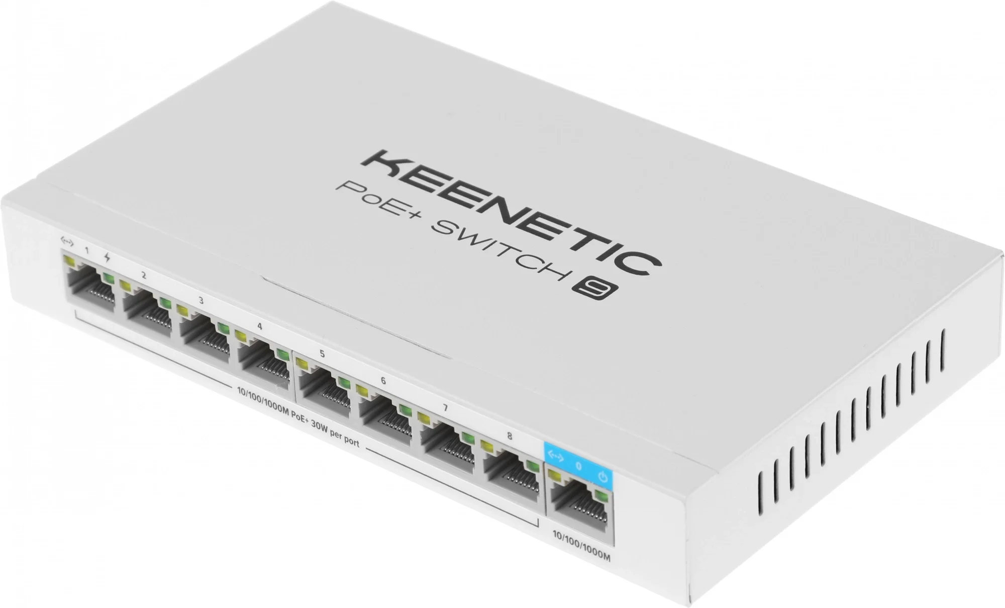 Keenetic POE+ SWITCH 9 (KN-4710) 9-портовый гигабитный коммутатор с 8 портами PoE+ и бюджетом мощности 120 Вт