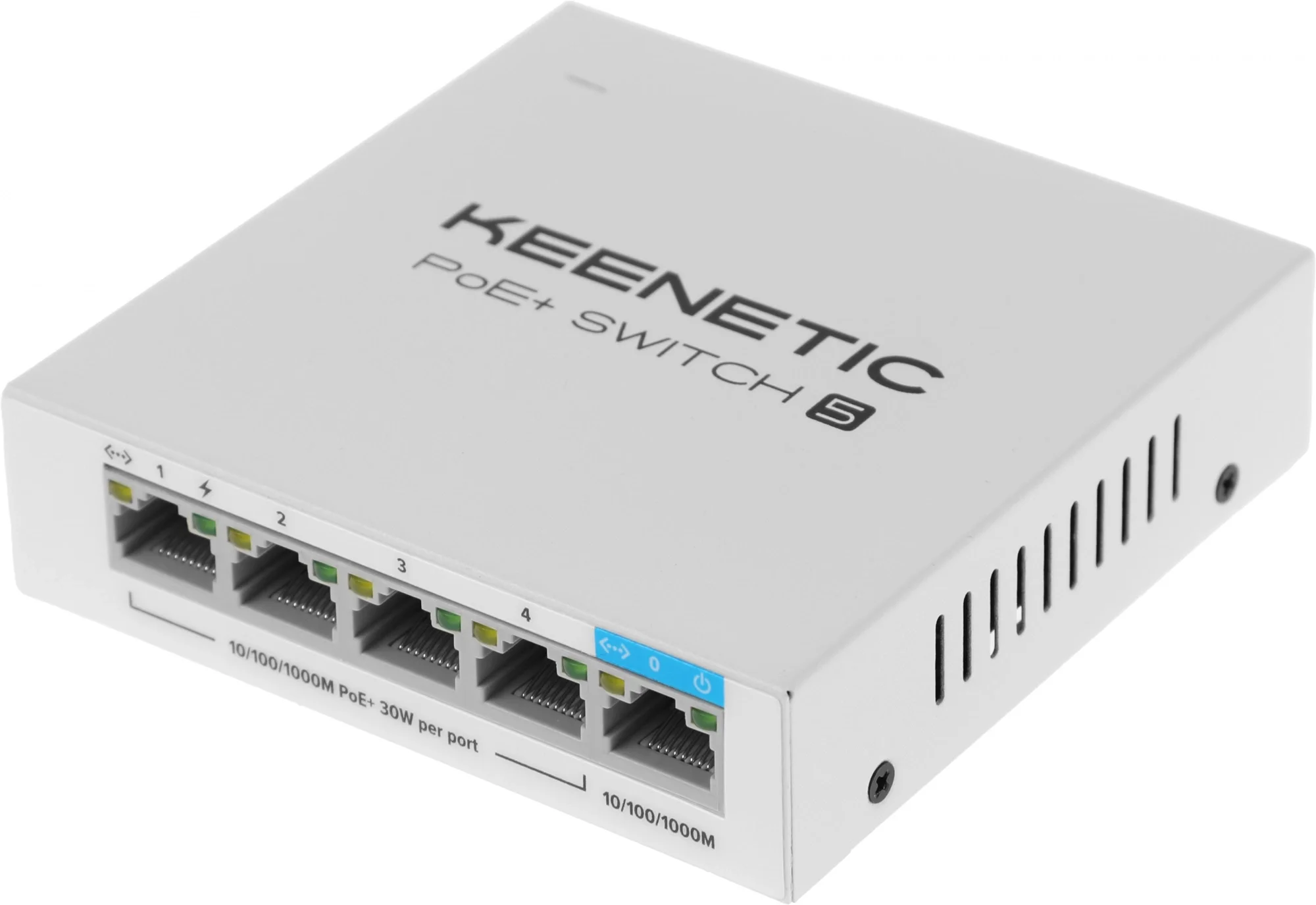 Keenetic POE+ SWITCH 5 (KN-4610) 5-портовый гигабитный коммутатор с 4 портами PoE+ и бюджетом мощности 60 Вт