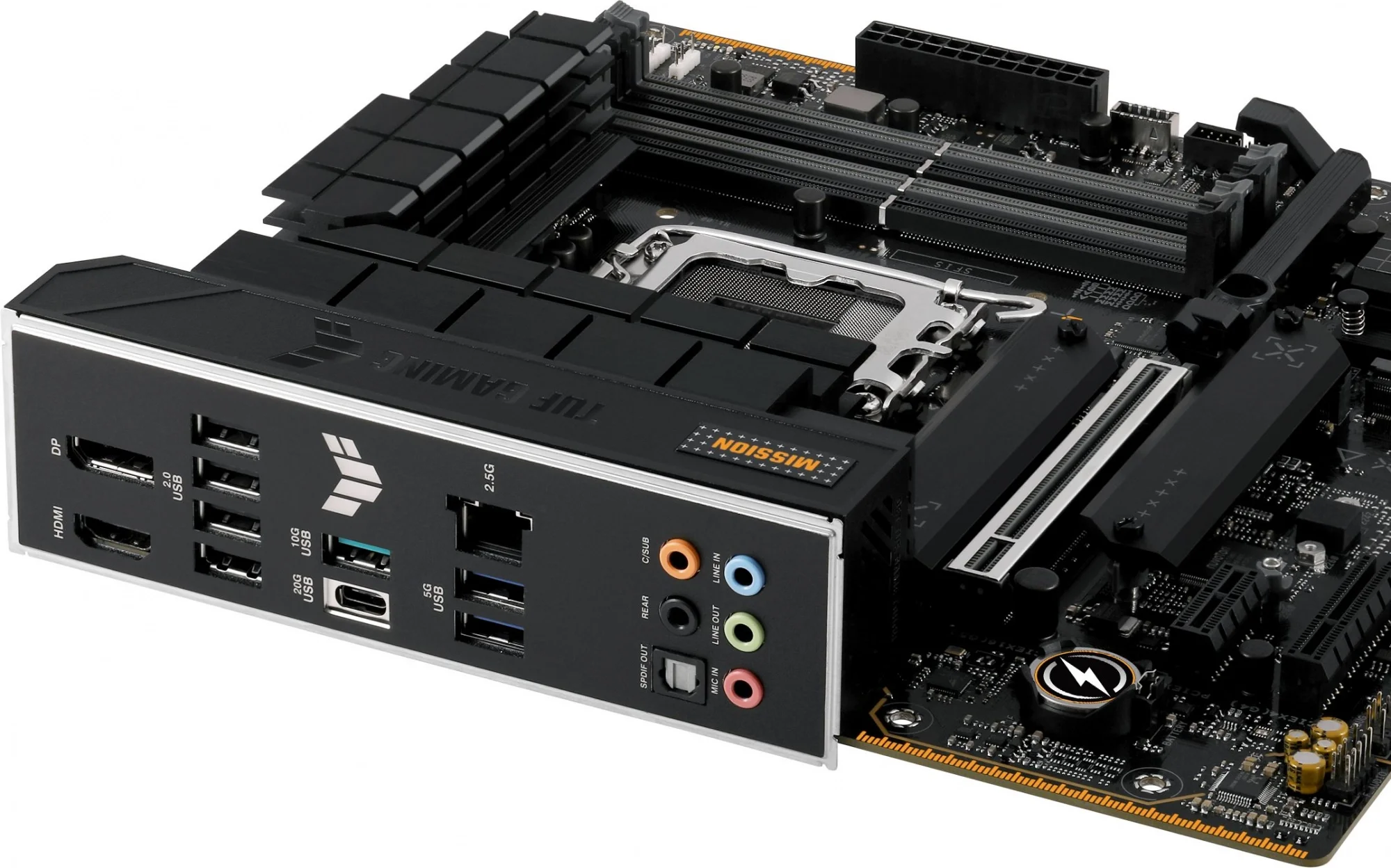 Материнская плата ASUS TUF GAMING B760M-PLUS II, LGA1700, B760, 4*DDR5, 4*SATA, 3*M.2, 3*USB 3.2, 4*USB 2.0, Type-C, 1*PCIx16, 1*PCIx4, 1*PCIx1, DP+HDMI, mATX; 90MB1HD0-M0EAY0