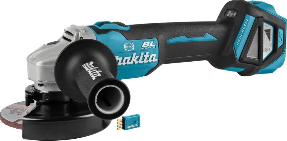 Makita DGA512Z УШМ акк { б\щет,ф125мм,18В,Li-ion,3000-8500об\м,2.3кг,кор,б\ак,з\у,пл пуск,anti-restart }
