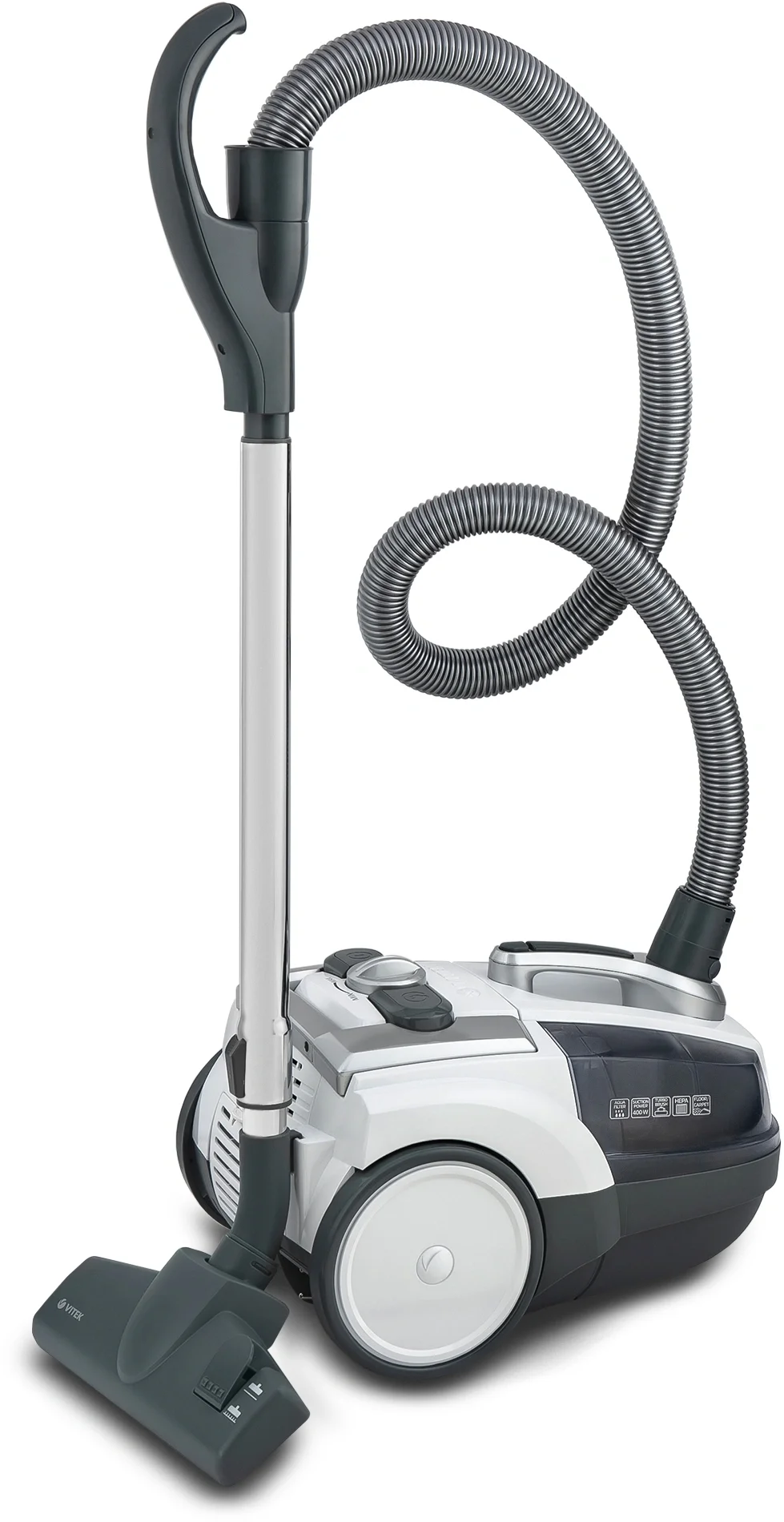 Пылесос Vitek VT-1833-01-PR жемчужный, 400/1800 Вт, уборка сухая, пылесборник контейнер 3.5 л