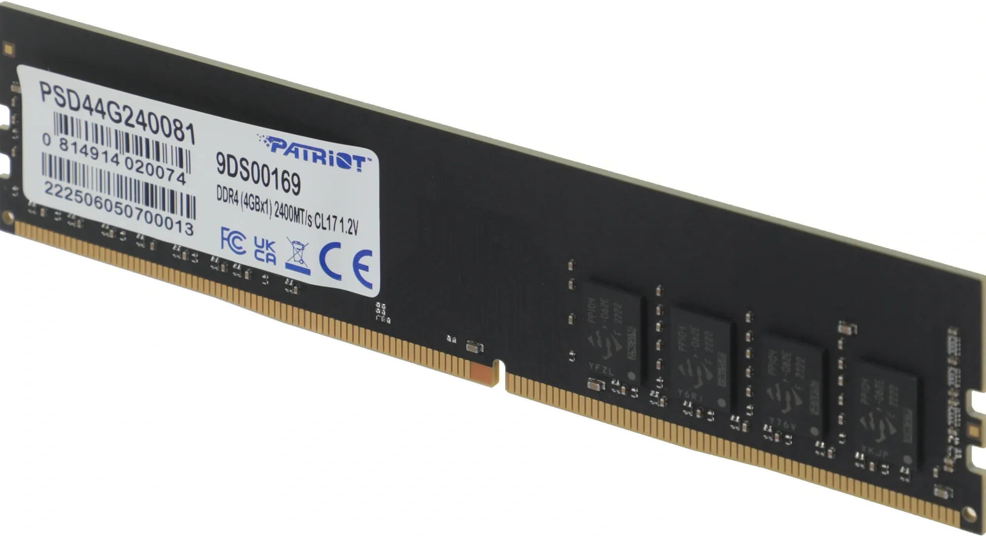 Память DDR4 4Gb 2400MHz Patriot PSD44G240081 RTL PC4-19200 CL17 DIMM 288-pin 1.2В single rank Ret