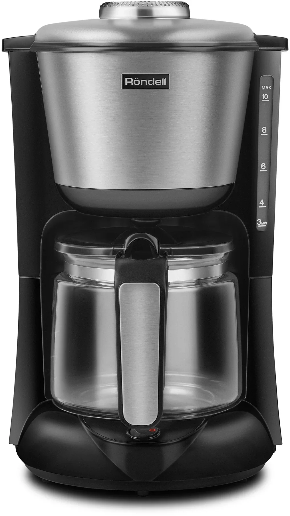 Кофеварка капельная Rondell 1100-RE-01 серебристый/черный, исп. кофе - молотый, 1.25 л, 1000 Вт
