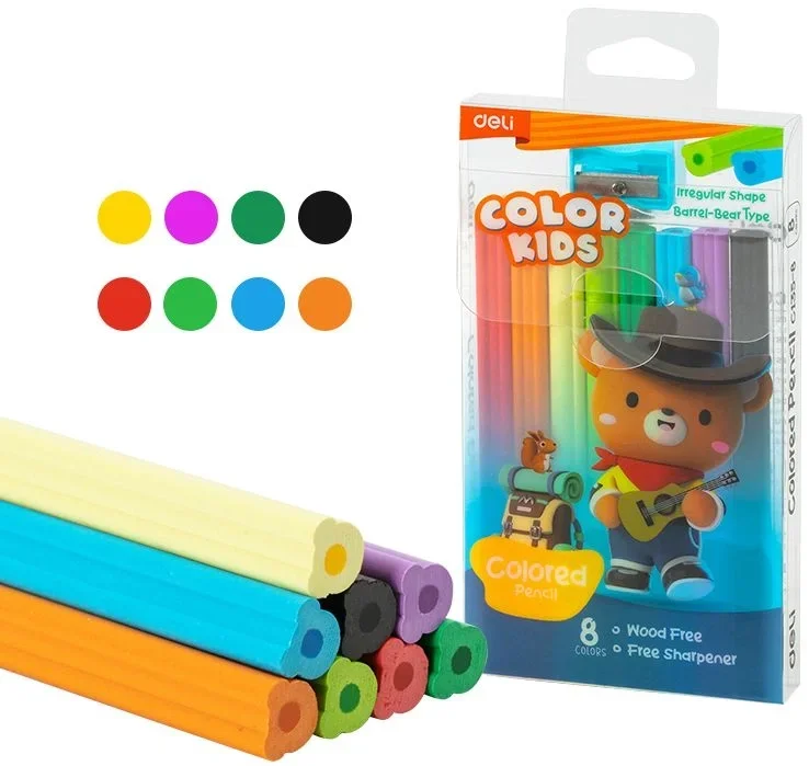 Карандаши цветные Deli EC135-8 Color Kids пластик 8 цветов (8шт)