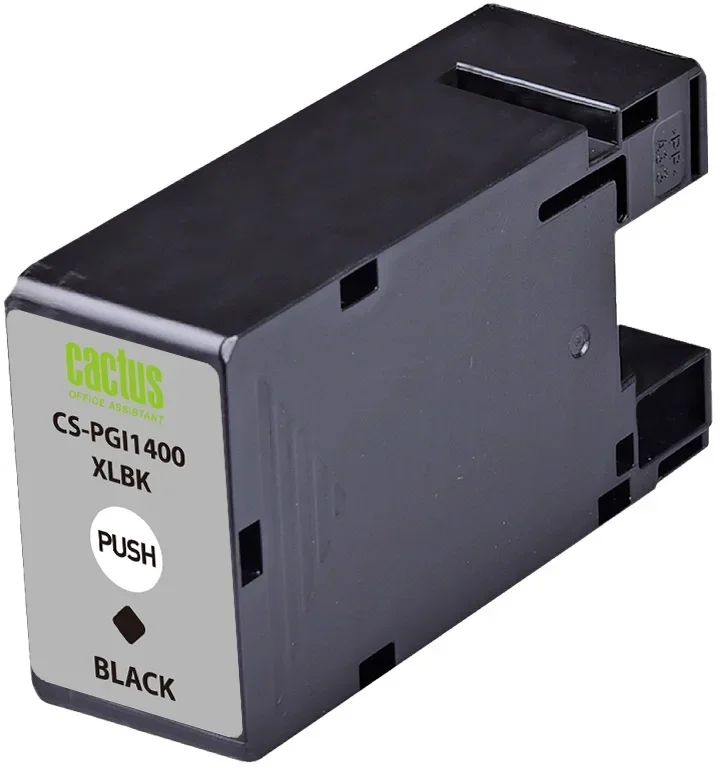 Картридж струйный Cactus CS-PGI1400XLBK PGI-1400 черный пигментный (36мл) для Canon MB2050/MB2350/MB2040/MB2340 с чипом