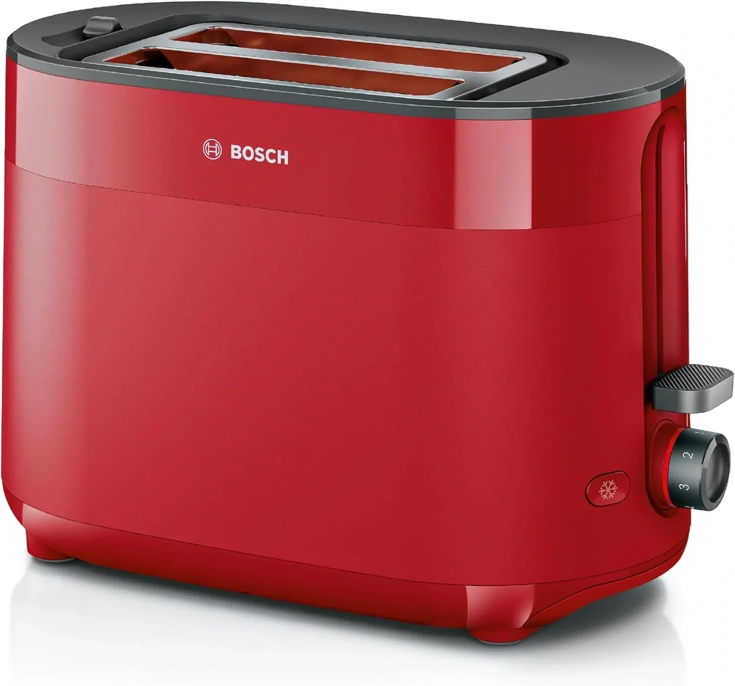 Тостер Bosch TAT2M124 красный, 950 Вт, 2 слота