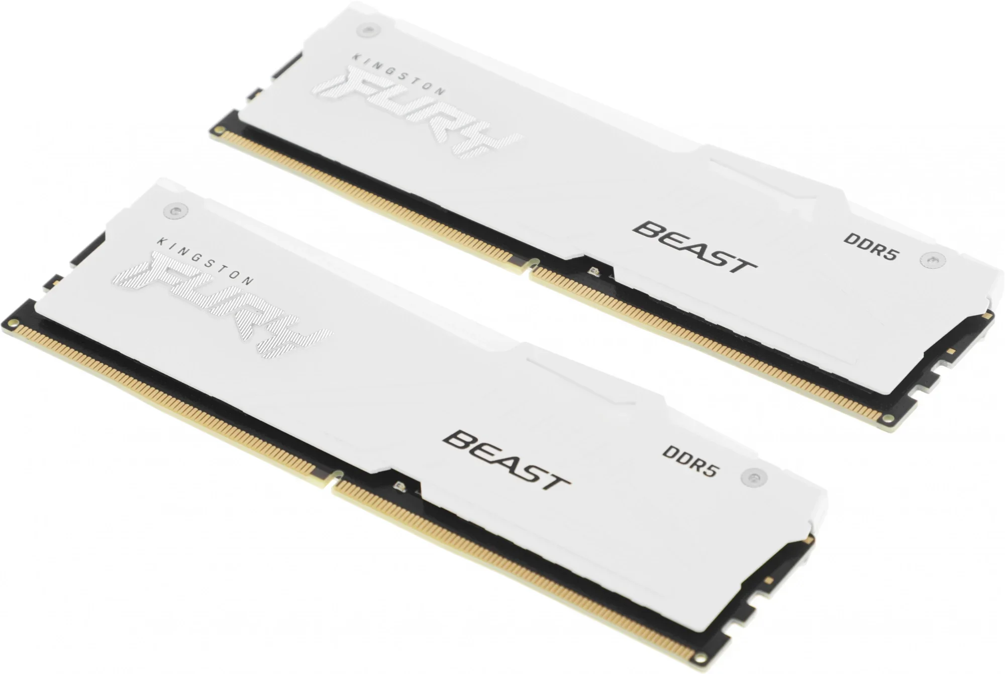 Память DDR5 2x16GB 5200MHz Kingston KF552C36BWEAK2-32 Fury Beast White Expo RGB RTL Gaming PC5-41600 CL36 DIMM 288-pin 1.25В kit single rank с радиатором Ret