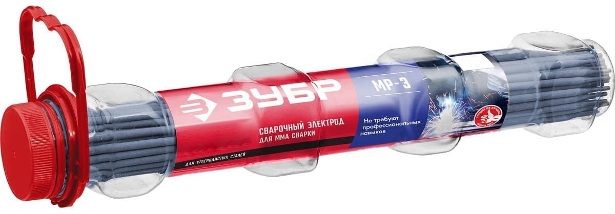 Электрод ЗУБР сварочный МР-3 с рутиловым покрытием, для ММА сварки, d 3.0 х 350 мм, 5 кг в коробке.