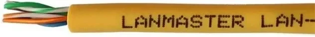 Кабель информационный Lanmaster LAN-5EUTP-HFLT-YL кат.5E UTP 4 пары 24AWG LSZH внутренний 305м желтый
