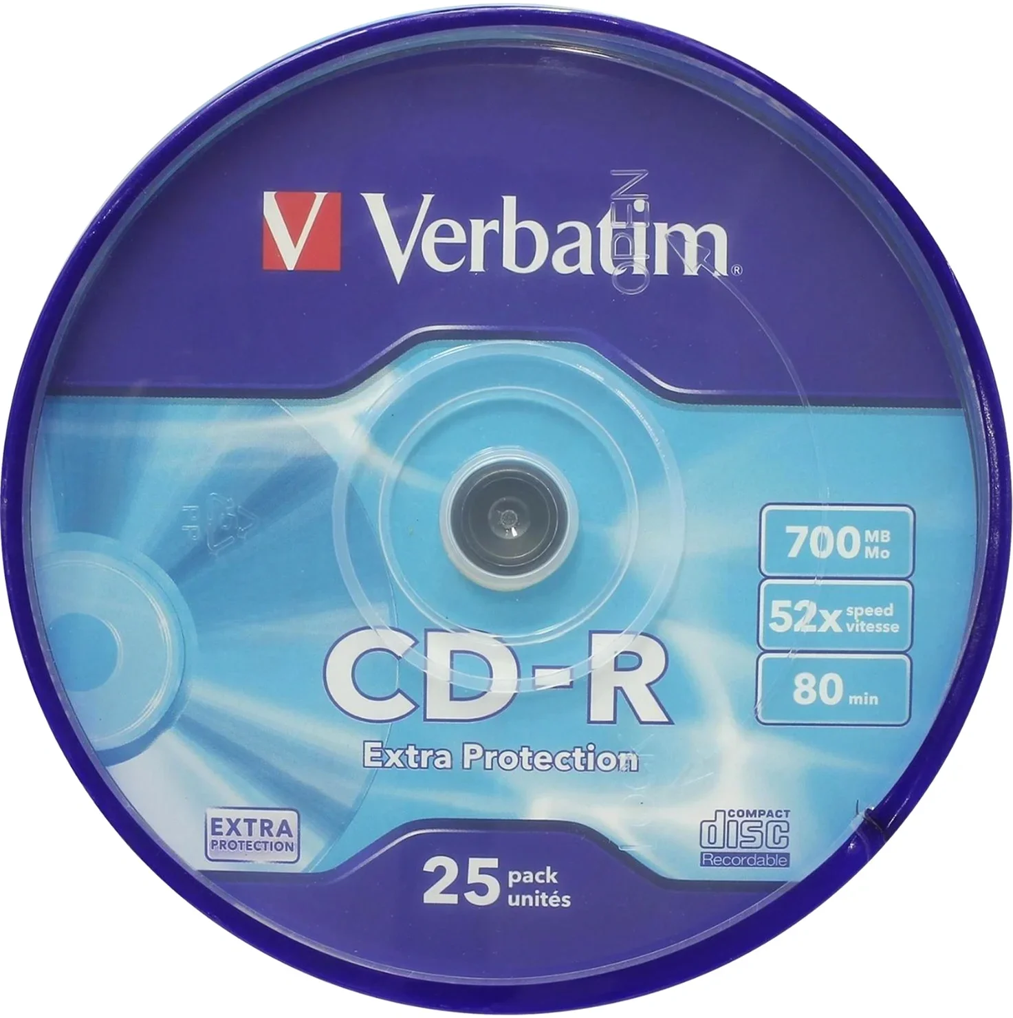 Verbatim  Диски CD-R  25 шт. 52-x 700Mb, Cake Box (43432)